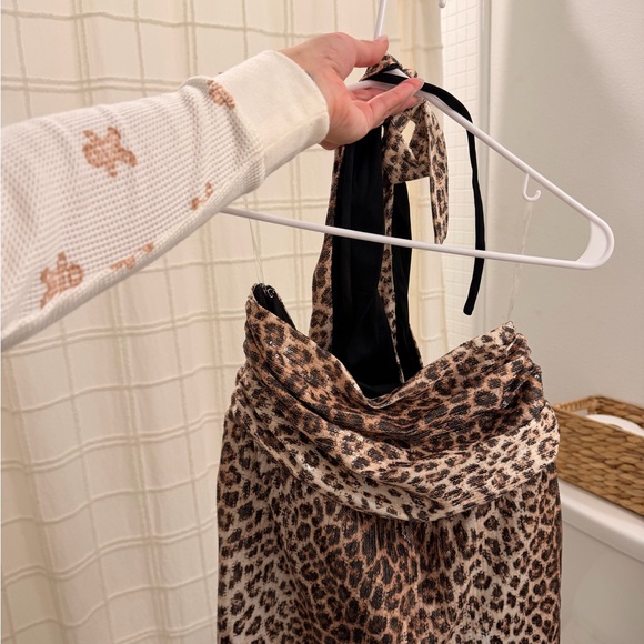 Peppermayo - Elysia Sequin Mini Dress - Leopard - Picture 4 of 7